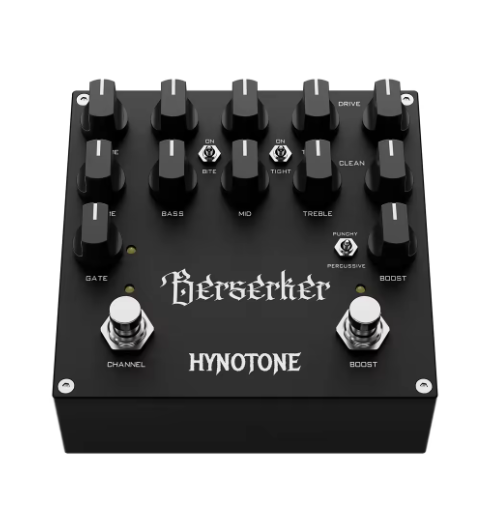 TOPPING Berserker Dual-Channel Preamp Pedal each with its own Gain, Volume, and 3-band EQ (Bass, Mid, Treble)