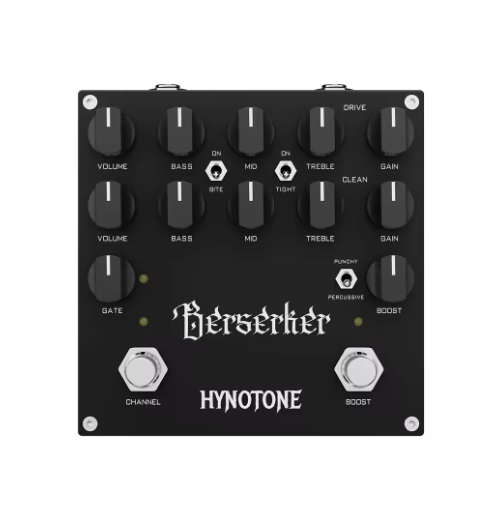 TOPPING Berserker Dual-Channel Preamp Pedal each with its own Gain, Volume, and 3-band EQ (Bass, Mid, Treble)