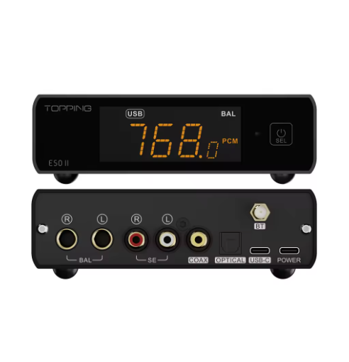 TOPPING E50 II Desktop DAC AK4497S DAC Chip Intelligent Detection Engine Mobile App Control Customizable PEQ