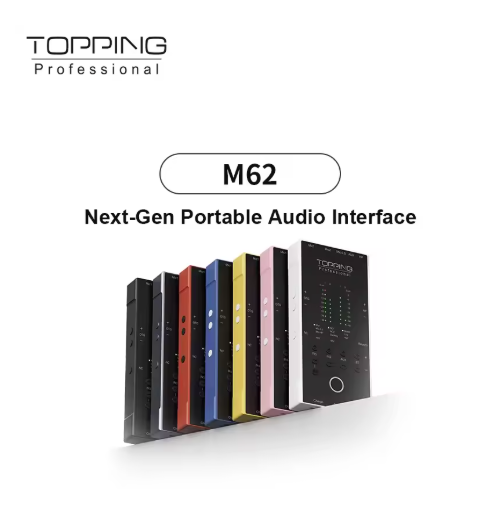 TOPPING M62 Portable Audio Interface Dual Smartphone Connection AI Noise Reduction & Noise Gate & EQ & Reverb & Ducking
