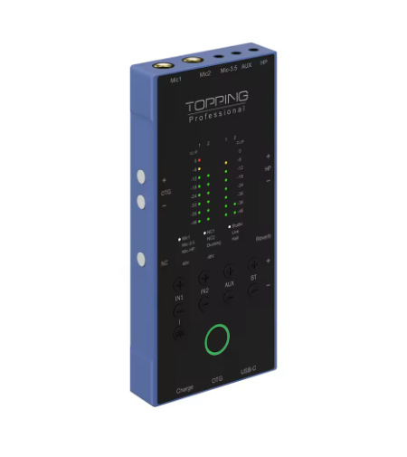 TOPPING M62 Portable Audio Interface Dual Smartphone Connection AI Noise Reduction & Noise Gate & EQ & Reverb & Ducking
