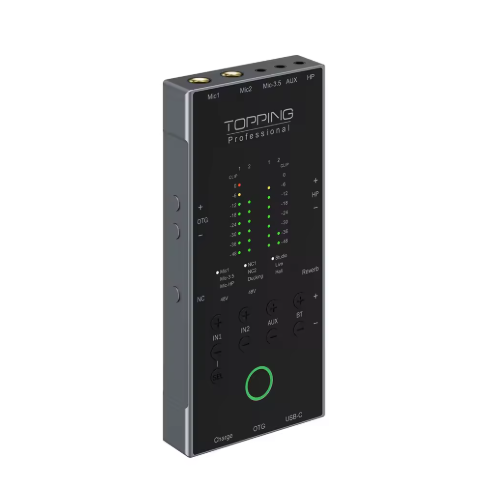 TOPPING M62 Portable Audio Interface Dual Smartphone Connection AI Noise Reduction & Noise Gate & EQ & Reverb & Ducking