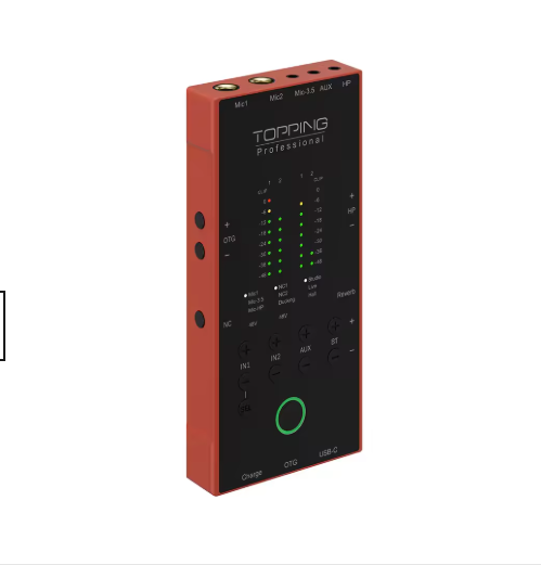 TOPPING M62 Portable Audio Interface Dual Smartphone Connection AI Noise Reduction & Noise Gate & EQ & Reverb & Ducking