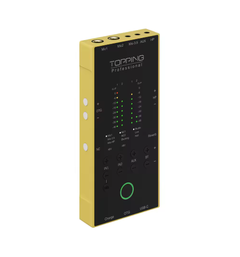 TOPPING M62 Portable Audio Interface Dual Smartphone Connection AI Noise Reduction & Noise Gate & EQ & Reverb & Ducking