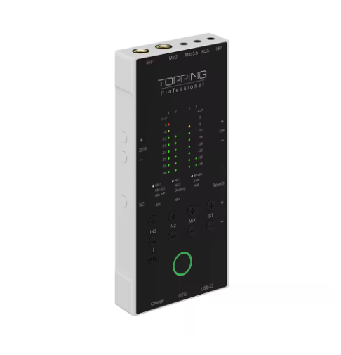 TOPPING M62 Portable Audio Interface Dual Smartphone Connection AI Noise Reduction & Noise Gate & EQ & Reverb & Ducking