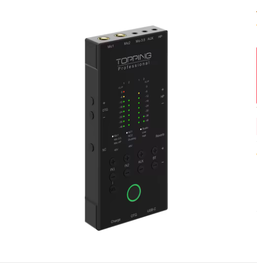 TOPPING M62 Portable Audio Interface Dual Smartphone Connection AI Noise Reduction & Noise Gate & EQ & Reverb & Ducking