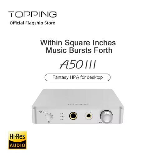 TOPPING A50 III Headphone Amplifier HiFi Audio Headphone Amp RCA Single-End / TRS Balanced Input NFCA 3500mW Power HPA
