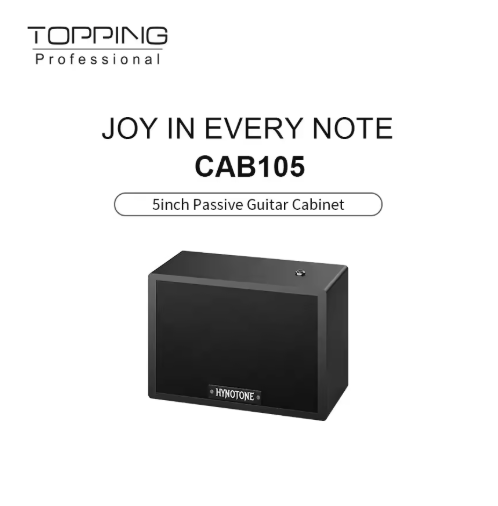 TOPPING CAB105 5inch Passive Guitar Cabinet , portable for use. 4-ohm 50W high-performance driver delivers immense power.