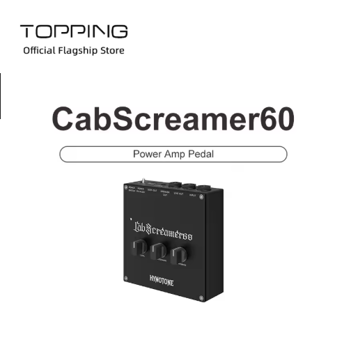 TOPPING CabScreamer60 Power Amp Pedal With 60W of power, Features include Presence and Resonance control,It uses a Type-C power