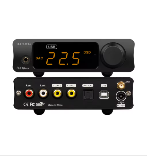 TOPPING DX3 Pro+ DAC Headphone Amplifier ES9038Q2M Decoder Bluetooth 5.0 LDAC Audio DX3 Pro with Remote Control DX3 Pro Plus