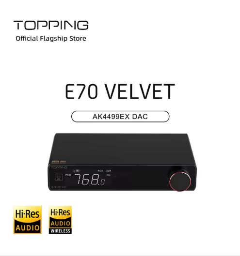 TOPPING E70 VELVET Fever Audio AK4499EX Decoder DAC Bluetooth 5.1