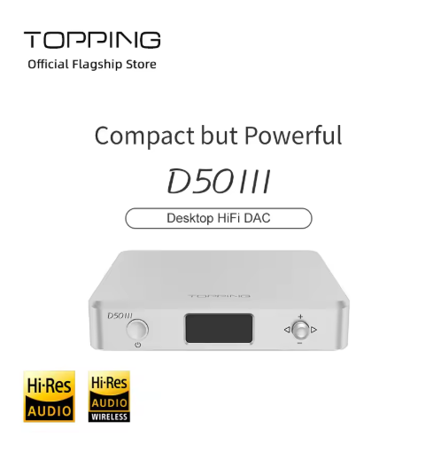 TOPPING D50 III Desktop HiFi DAC Double ES9039Q2M PCM768 DSD512 With Remote Control D50 III Decoder