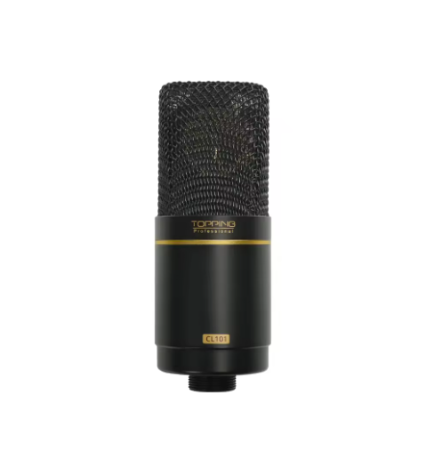 TOPPING CL101 Studio Condenser Microphone - Cardioid Polar Pattern, Ultra-Low Noise, 34mm Gold-Plated Capsule, Professional Reco
