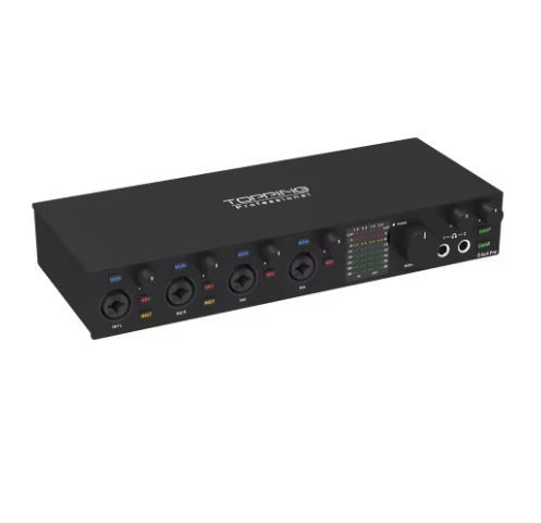 TOPPING E4x4 Pre professional audio interface computer live streaming recording mixing 8 DAW channels 4 LoopBack channels