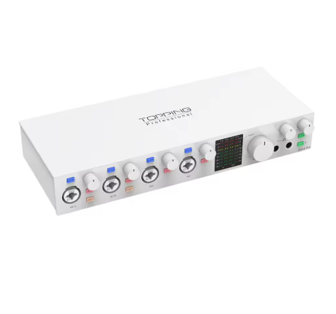 TOPPING E4x4 Pre professional audio interface computer live streaming recording mixing 8 DAW channels 4 LoopBack channels