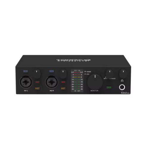 TOPPING E2x2 OTG Professional audio interface 2 in 2 out sound card 8 DAW and 6 LoopBack channels SPDIF output expansion