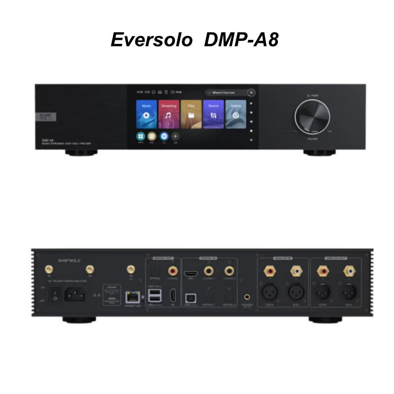 Eversolo DMP-A8 HIFI Music Streamer DAC Lossless Streaming Media Bluetooth DSD512 PCM 768KHz 32Bit