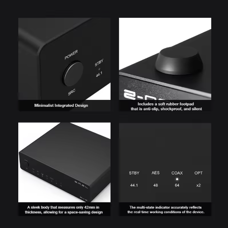 SMSL SU-2 Decoder ES9039Q2M Support AES/EBU input andXLR output DAC