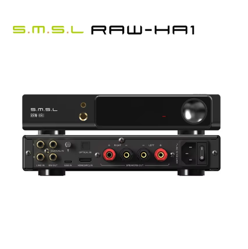 SMSL RAW-HA1 Power Amplifier MQA MQA-CD XU316 32Bit/768kHz DSD256 BT5.1 Support LDAC APTX/HD SBC AAC SMSL HA1 Amplifier