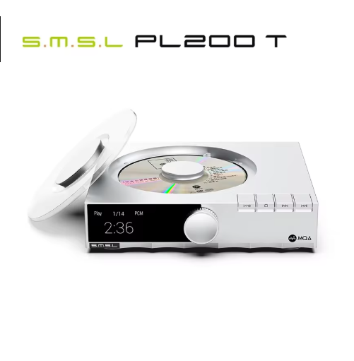 SMSL PL200T CD player MQA-CD Transport Clock Input output P.A.S.S. system optical coaxial AES I2S output