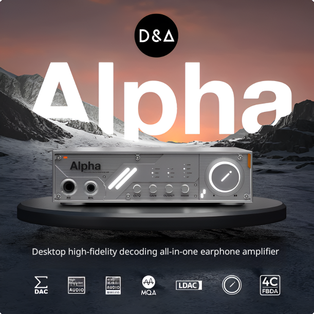 D&A Alpha PRO HI-RES DAC & Headphone AMP MQA LDAC ES9039MSPRO Pure Preamplifier Function XU-316 DSD512 PCM 768kHz/32bit DA Alpha