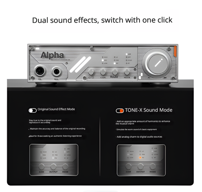 D&A Alpha PRO HI-RES DAC & Headphone AMP MQA LDAC ES9039MSPRO Pure Preamplifier Function XU-316 DSD512 PCM 768kHz/32bit DA Alpha