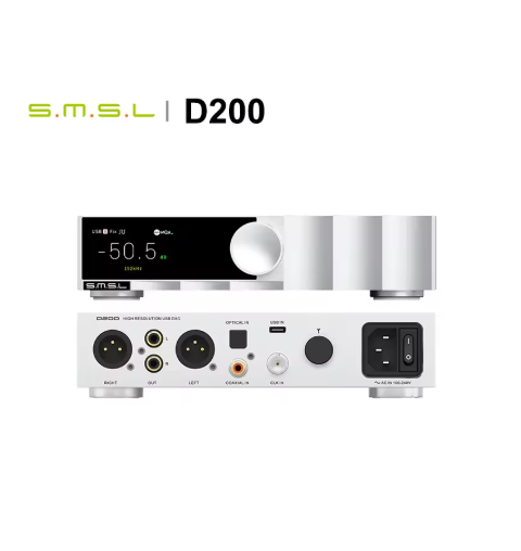 SMSL D200 True Pre-level Audiophile Desktop Audio Decoder ROHM BD34352EKV DAC chip CK-03 Clock MQA Bluetooth 5.1 LDAC