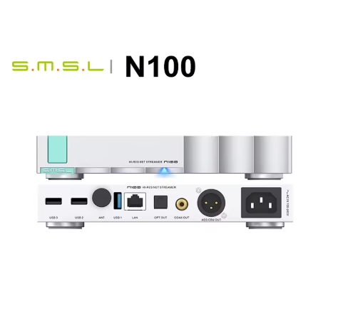 SMSL N100 Hi-Res Net streamer support all Functions of VOLUMIO supports TIDAL / QOBUZ Airplay / DLNA / ROON WIFI