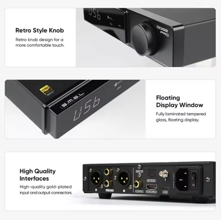 SMSL DO100 Pro MQA HiFi Balanced Desktop DAC Hi-Res Audio Decoder Dual ES9039Q2M Bluetooth 5.1 LDAC HDMI-ARC for PS5
