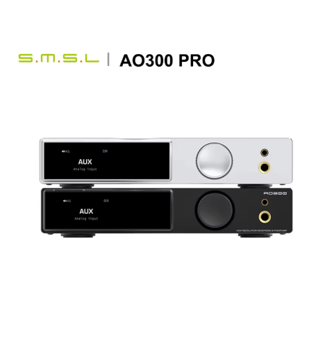SMSL AO300 Pro 3-in-1 Decoder Headphone Amplifier Power Amplifier PCM768kHz/32Bit DSD256 BT5.3 with Remote Control