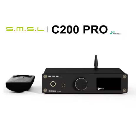 SMSL C200 PRO DAC Headphone Amplifier AMP MQA-CD ES9039Q2M 4* OPA1612A Hi-Res Audio PCM DSD512 Bluetooth LADC 6.35/4.4 Jack