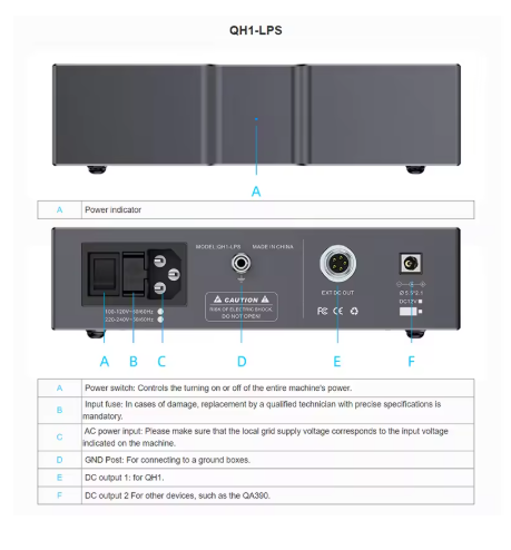 QULOOS QH1 Fully Balanced Preamp Portable Desktop Headphone Amplifier AMP with Remote Control hidizs