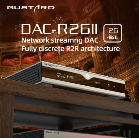 Gustard R26 II Decoder 26 Bit Network Streamng DAC BT5.1 DSD512 PCM768kHz
