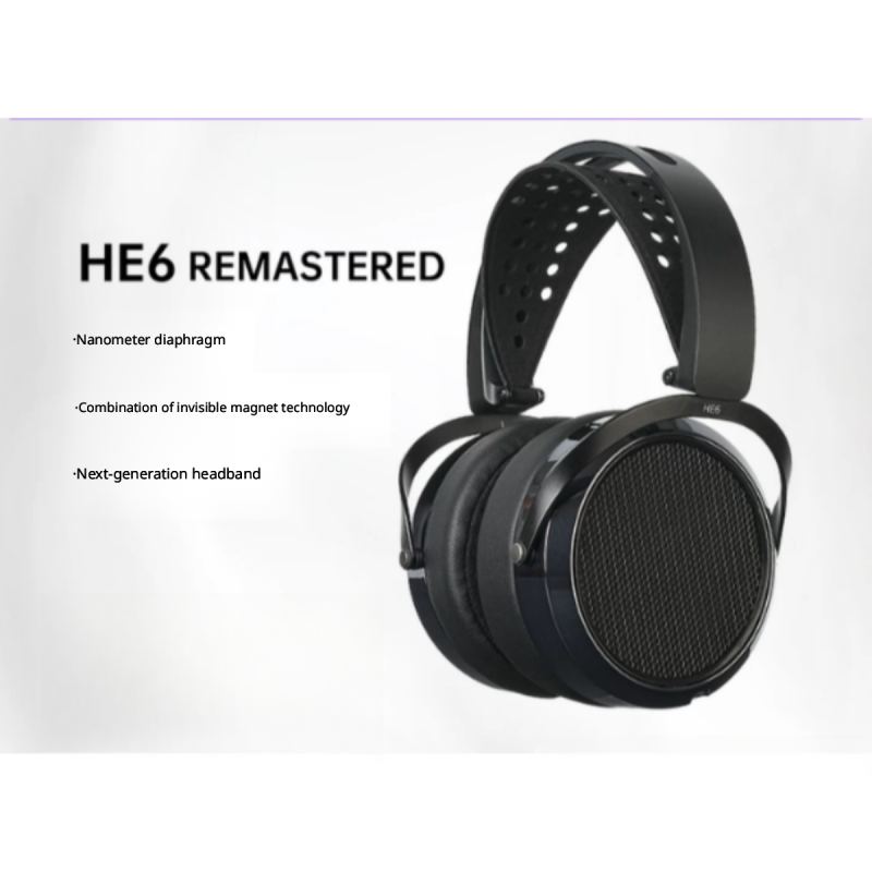 Hifiman HE6 Remastered Flat Diaphragm HiFi Fever Headphones Wired Music Big Ears