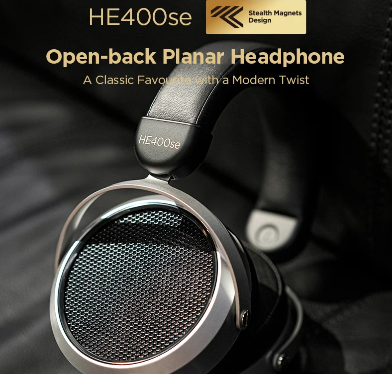 HIFIMAN HE400SE Stealth Magnets Over-Ear Open-Back Full-Size Planar Magnetic Wired Headphones