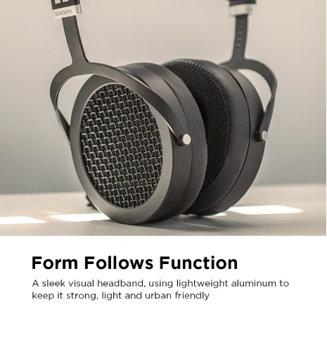 HIFIMAN SUNDARA Over-Ear Full-Size Planar Magnetic Headphones (Black) with High Fidelity Design Metal Casing