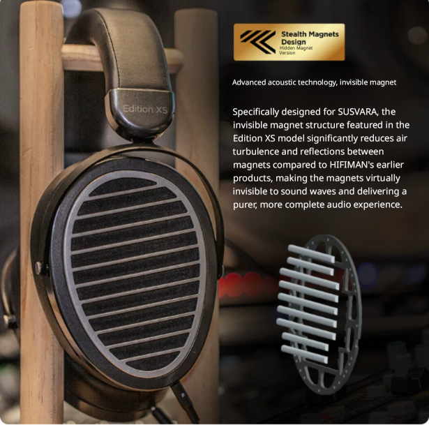HIFIMAN Edition XS Full-Size Over-Ear Open-Back Planar Magnetic Hi-Fi Headphones with Stealth Magnets Design Adjustable Headband