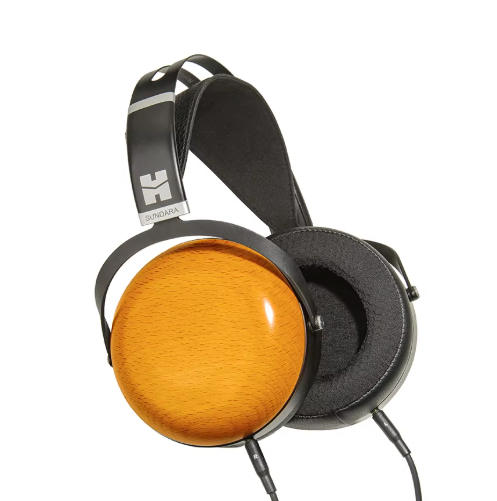 HIFIMAN SUNDARA Closed-Back Over-Ear Planar Magnetic Wired Hi-Fi Headphones with Stealth Magnet Design, Wood Ear Cups