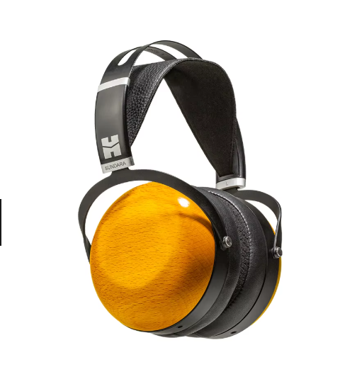 HIFIMAN SUNDARA Closed-Back Over-Ear Planar Magnetic Wired Hi-Fi Headphones with Stealth Magnet Design, Wood Ear Cups