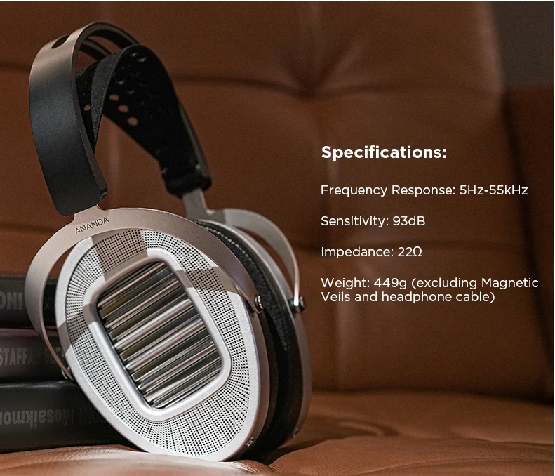 HIFIMAN ANANDA UNVEILED Open-Back Over-Ear Full-Size Headphones with Enhanced Magnet