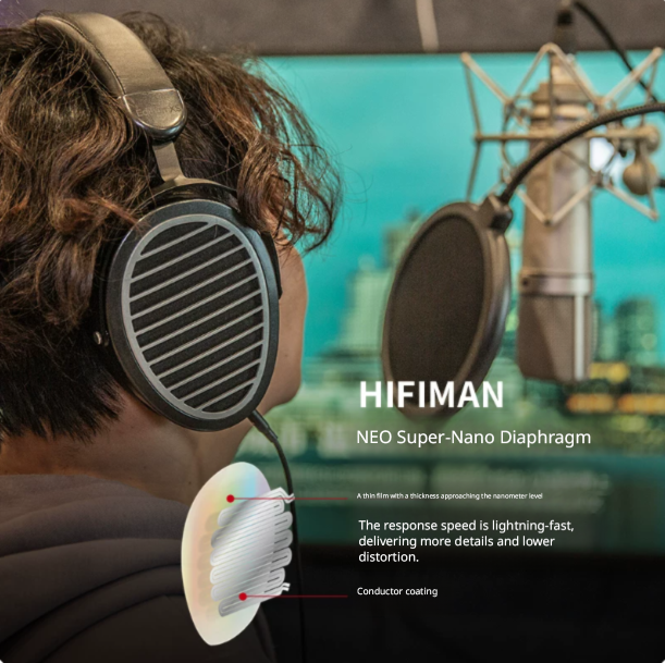 HIFIMAN Edition XS Full-Size Over-Ear Open-Back Planar Magnetic Hi-Fi Headphones with Stealth Magnets Design Adjustable Headband