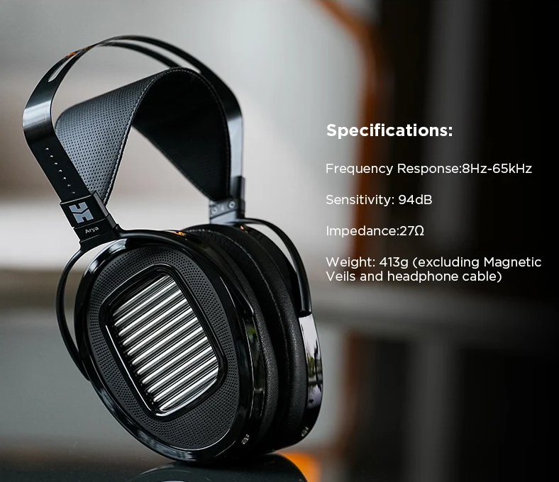 HIFIMAN ARYA UNVEILED Headphones Grilleless Flat Diaphragm Open
