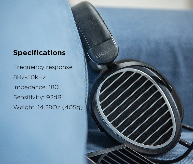 HIFIMAN Edition XS Full-Size Over-Ear Open-Back Planar Magnetic Hi-Fi Headphones with Stealth Magnets Design Adjustable Headband