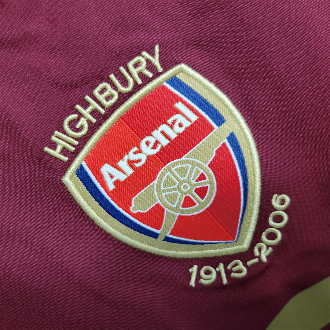 2005-2006 Arsenal Home Retro Version Jersey Long Sleeve