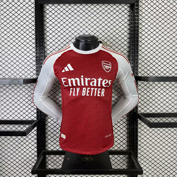 25-26 Arsenal Home Soccer Jersey Long Sleeve Player Version