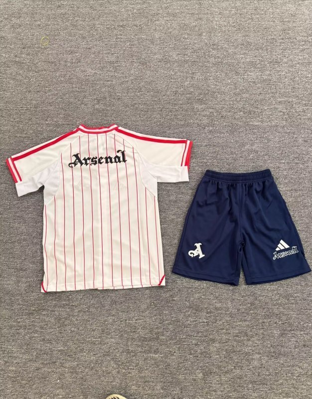 25-26 Arsenal baseball Soccer Kids Kit Jersey+Shorts Size 16-28