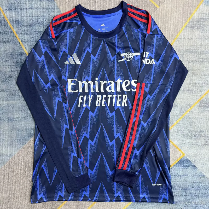 25-26 Arsenal Away Soccer Jersey Long Sleeve S-2XL