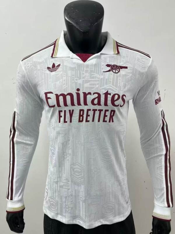 25-26 Arsenal Third Soccer Jersey Long Sleeve Player Version S-2XL