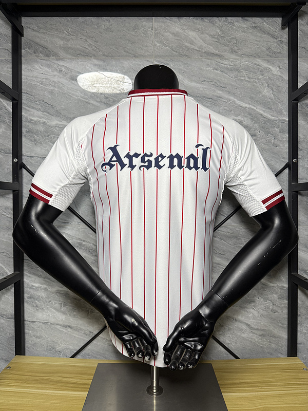 25-26 Arsenal  white baseball Soccer Jersey Player Version S-2XL
