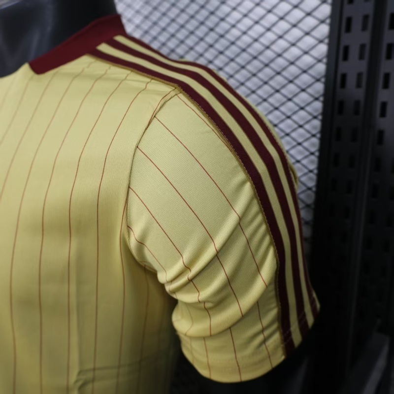25-26 Arsenal Yellow Retro Model Soccer Jersey Player Version S-2XL